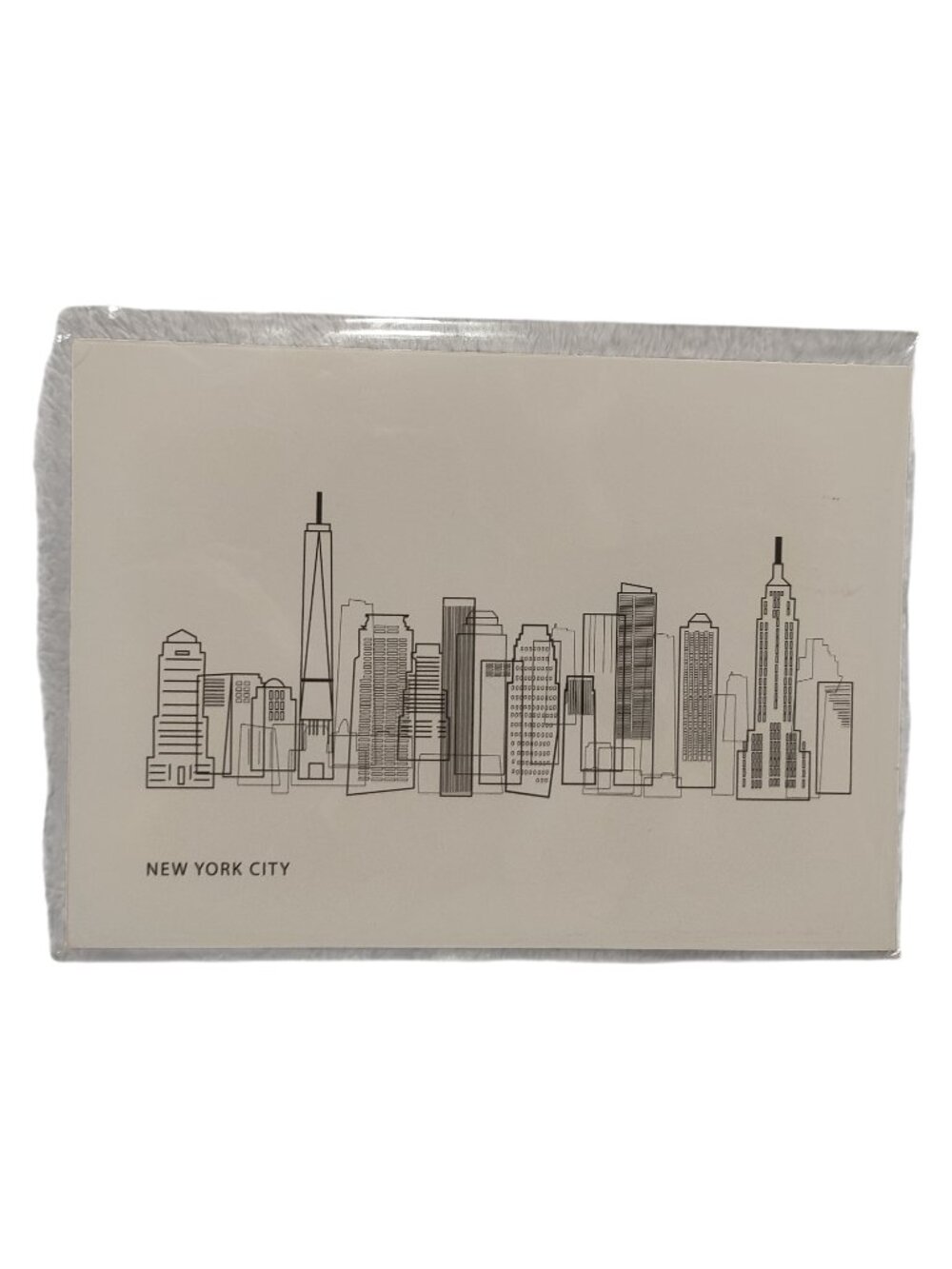 Small New York City Print Minimalist NYC Skyline White and Black